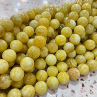 Einzelne Edelstein Perlen, Naturstein, DIY, gelb, Länge:ca. 38 cm, verkauft von Strang