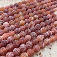 Perles agates effloresces naturelles , agate effleurant, DIY, rouge Environ 38 cm, Vendu par brin