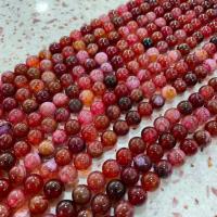 Natürliche Drachen Venen Achat Perlen, Drachenvenen Achat, DIY, rot, Länge:ca. 38 cm, verkauft von Strang