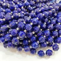 Бусины природных лазурит, Природный камень, поверхность звездообразной резки & Имитация лазурита & DIY, голубой, длина:Приблизительно 38 см, продается Strand