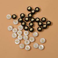 Natural Freshwater Shell Beads, Heart, epoxy gel, DIY & gold accent 8mm 