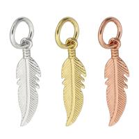 Zinc Alloy Feather Pendants, plated, DIY Approx 5.5mm 