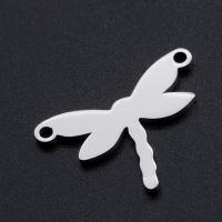 Stainless Steel Charm Connector, 201 Stainless Steel, Dragonfly, Vacuum Ion Plating, fashion jewelry & polished & DIY & Unisex 