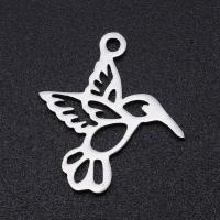 Stainless Steel Hollow Pendant, 201 Stainless Steel, Bird, Vacuum Ion Plating, fashion jewelry & polished & DIY & Unisex 