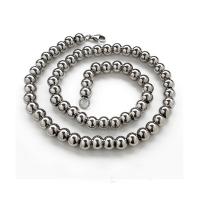Halskette, 304 Edelstahl, Stock, silberfarben plattiert, unterschiedliche Länge der Wahl & verschiedene Größen vorhanden, Silberfarbe, verkauft von PC