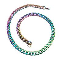 Fashion Stainless Steel Necklace Chain, 316L Stainless Steel, Stick, plated & Unisex multi-colored 