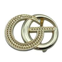 Zinc Alloy Leather Cord Clasp, gold color plated, golden 25mm 