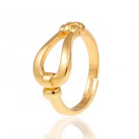 Anillo de dedo de latón, metal, chapado en color dorado, Ajustable & para mujer, 210mm, Vendido por UD
