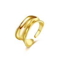Anillo de dedo de latón, metal, chapado en color dorado, Joyería & para mujer, 12mm, Vendido por UD