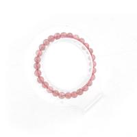 Bracelets quartz, Strawberry Quartz, unisexe, rouge, 6-7mm Environ 21 cm, Vendu par PC