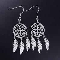 Titanium Steel Earrings, Dream Catcher, Vacuum Ion Plating, for woman Approx 