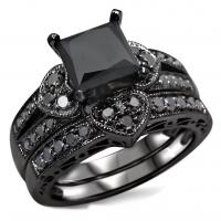 Cubic Zircon Brass Finger Ring, with Cubic Zirconia, gun black plated, Unisex & faceted, black, 8mm 