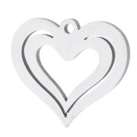 Кулон Сердце из Нержавеющей стали, Нержавеющая сталь 304, ювелирные изделия моды, оригинальный цвет отверстие:Приблизительно 1mm, продается PC
