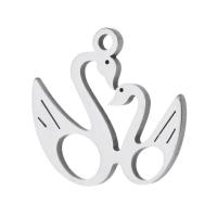 Stainless Steel Animal Pendants, 304 Stainless Steel, Swan, fashion jewelry, original color Approx 1mm 