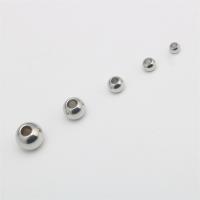 304 Stainless Steel Positioning Bead, Round, DIY & Unisex original color 