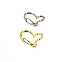 Zinc Alloy Key Clasp Finding, Heart, plated, multifunctional & DIY 