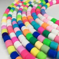 Rondelle Polymer Clay Perlen, Polymer Ton, DIY, keine, 5x6mm, Bohrung:ca. 1mm, Länge:ca. 11.81 ZollInch, ca. 60PCs/Strang, verkauft von Strang