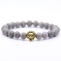 Gemstone Bracelets, Natural Stone, with Elastic Thread, Round, fashion jewelry & Unisex 8mm cm 