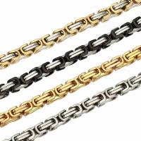 Titanium Steel Bracelet & Bangle, Round, plated, fashion jewelry 5mm 