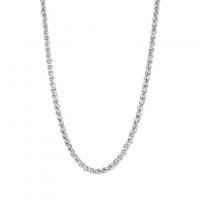 титан цепочка для ожерелья, Палку, плакирован серебром, различной длины для выбора & Мужская & разный размер для выбора & веревки цепи, серебряный, продается PC
