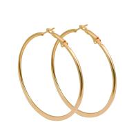Zinc Alloy Hoop Earring, Round, plated, fashion jewelry & for woman 