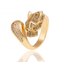 Cubic Zirconia Micro Pave Brass Finger Ring, gold color plated, Adjustable & micro pave cubic zirconia & for woman, 23mm 