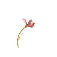 Zinc Alloy Jewelry Brooch, Flower, gold color plated, stoving varnish & for woman 