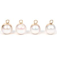 Colgantes de perlas de agua dulce, Perlas cultivadas de agua dulce, con aleación de zinc, Blanco, 9x13mm, Vendido por UD