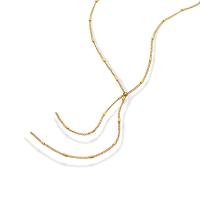 Partículas de acero collar, acero de titanio cierre de langosta, para mujer, dorado, 1.8mm, longitud:48 cm, Vendido por UD