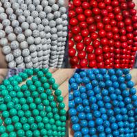 Synthetische Türkis Perlen, rund, DIY & verschiedene Größen vorhanden, keine, verkauft von Strang