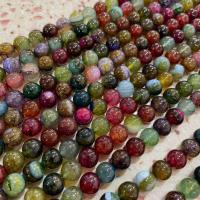 Tourmaline Color Agate Beads, Round, DIY multi-colored 