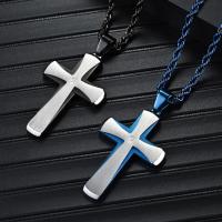 Stainless Steel Jewelry Necklace, 316L Stainless Steel, Cross, polished, fashion jewelry & Unisex Approx 19.68 Inch 