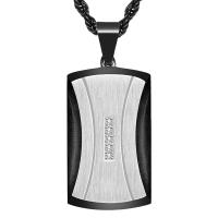 316L Stainless Steel Necklace, polished, fashion jewelry & for man, black Approx 19.68 Inch 