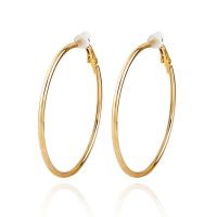 Zinc Alloy Hoop Earring, Round, plated, fashion jewelry & for woman 2mm 