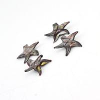 Pendentif Murano pour boucle d'oreille, chalumeau, étoile, sable d'or & feuille d'argent, plus de couleurs à choisir Vendu par PC