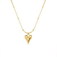 Titanium Steel Jewelry Necklace, with 5cm extender chain, Heart, Vacuum Ion Plating, for woman Approx 40 cm 
