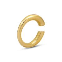 Titanium Steel Cuff Finger Ring, Vacuum Ion Plating & for woman, golden, 5mm 