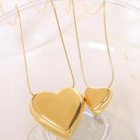 Titanium Steel Jewelry Necklace, with 5cm extender chain, Heart, Vacuum Ion Plating & for woman Approx 40 cm 