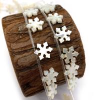 Natural White Shell Beads, Snowflake, DIY, white, 10mm 