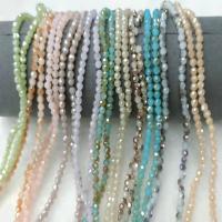 Round Crystal Beads, plated, DIY & faceted Approx 14.96 
