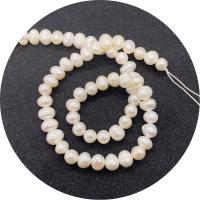 Round Cultured Freshwater Pearl Beads, polished, DIY white Approx 14.96 Inch 