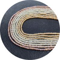 Button Cultured Freshwater Pearl Beads, Flat Round, polished, DIY 3-4mm Approx 14.96 Inch 