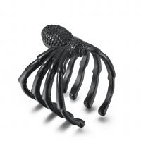 Stainless Steel Finger Ring, 304 Stainless Steel, Spider, plated, fashion jewelry & polished & Unisex & blacken 