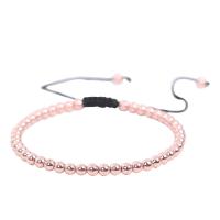 Non Magnetic Hematite Bracelet, Polyester Cord, with Non Magnetic Hematite, Round, plated, Adjustable & fashion jewelry .5 cm 