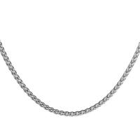 Partículas de acero Cadena para collar, Palo, chapado en color de plata, longitud diferente para la opción & unisexo & diverso tamaño para la opción & cadena de cuerda, plateado, Vendido por UD