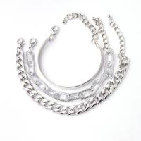 Zinc Alloy Bracelet Set, Round, plated & fashion jewelry & Unisex Approx 18 cm 
