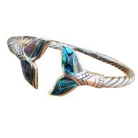 Zinc Alloy Cuff Bangle, Mermaid tail, colorful plated, fashion jewelry & Unisex, multi-colored, Inner Approx 77mm 