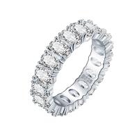 Латунное кольцо с стразами, Латунь, Круглая, плакирован серебром, ювелирные изделия моды & разный размер для выбора & со стразами, серебряный, продается PC