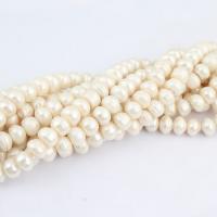 Perle comme Pommes de terre perles d'eau douce, perle d'eau douce cultivée, bouton, naturel, blanc, grade A, 12-16mm Environ 0.8mm .3 pouce, Vendu par brin