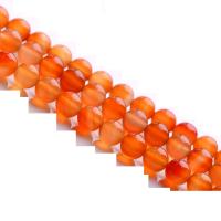 Ágata Abalorio, Bricolaje, naranja rojizo, longitud:aproximado 38 cm, Vendido por Sarta